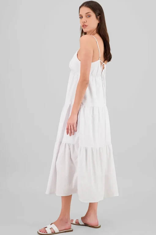 Vestido maxi liso