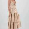 Vestido maxi tirantes olanes