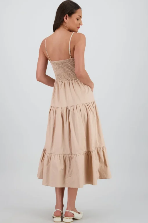 Vestido maxi tirantes olanes