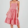Vestido mini tirantes copas olan