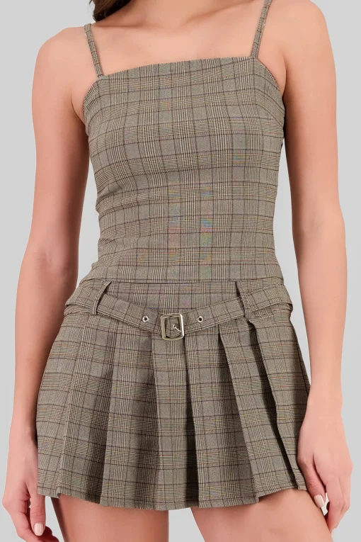 Vestido tableado cuadros