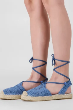 Alpargata macramé lace up