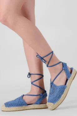 Alpargata macramé lace up