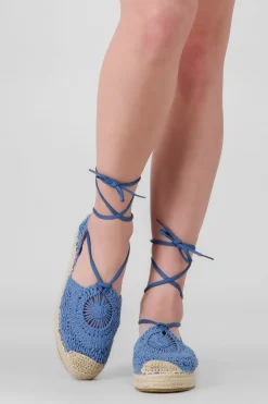 Alpargata macramé lace up