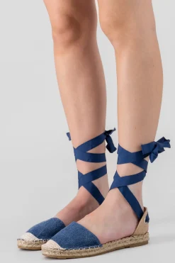 Alpargata plana lace up