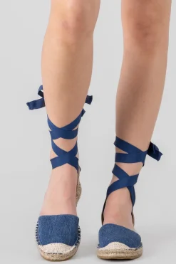 Alpargata plana lace up