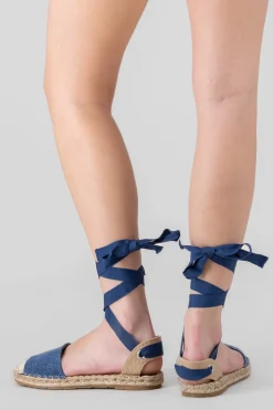 Alpargata plana lace up