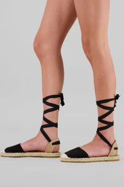 Alpargata plataforma lace up bordada