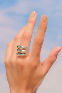 Anillo 3 lineas grueso