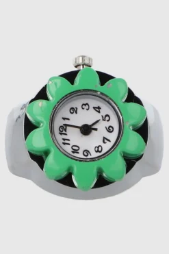 Anillo reloj flor color