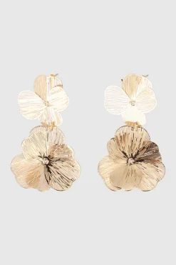 Aretes doble flor filigrana