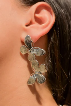 Aretes doble mariposas