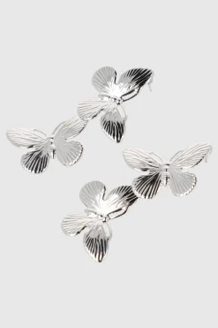 Aretes doble mariposas