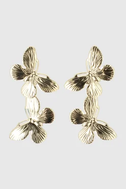 Aretes doble mariposas