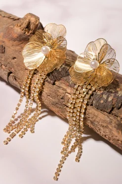 Aretes flores filigrana brillos