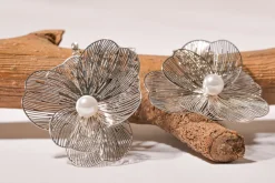 Aretes flores filigrana brillos