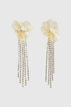 Aretes flores filigrana brillos