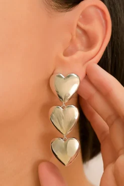Aretes triple corazon