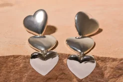 Aretes triple corazon