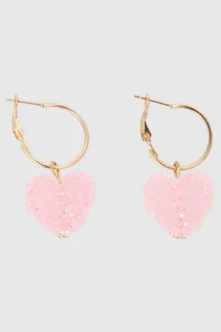 Arracadas Corazón Glitter Roca