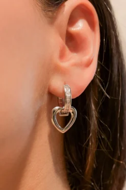 Arracadas corazon cristales