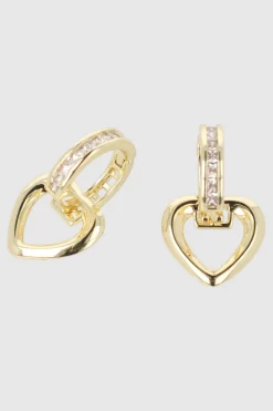 Arracadas corazon cristales