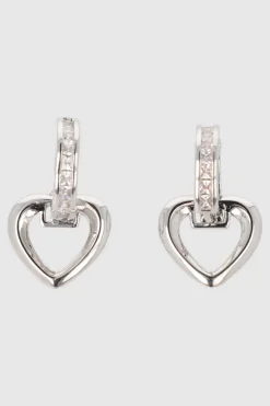 Arracadas corazon cristales