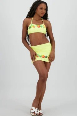 Bikini 3pz falda estampado