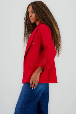 Blazer Oversize Largo Detalle Mangas