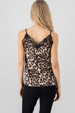Blusa animal print encaje
