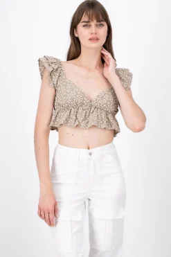 Blusa Bordada Con Copas