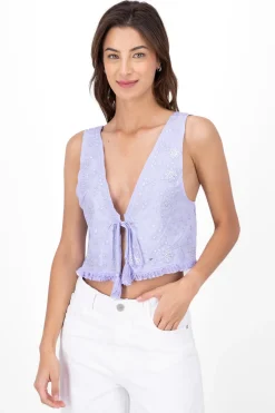 Blusa bordado sin mangas