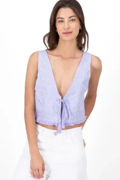 Blusa bordado sin mangas