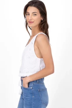 Blusa bordado sin mangas