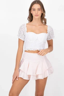 Blusa Copas Bordado Textura