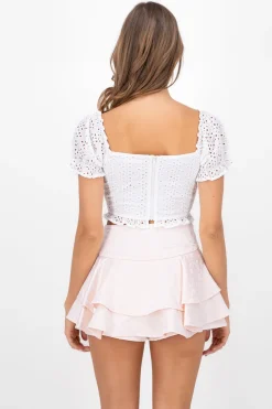 Blusa Copas Bordado Textura