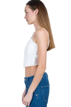 Blusa corset encaje monocolor