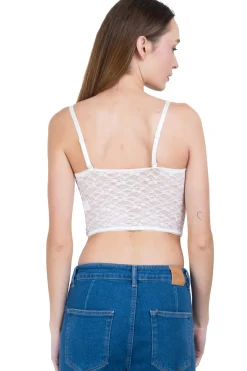 Blusa corset encaje monocolor