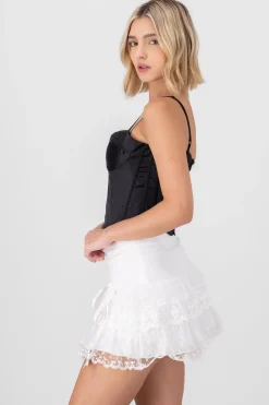 Blusa corset satin con varillas