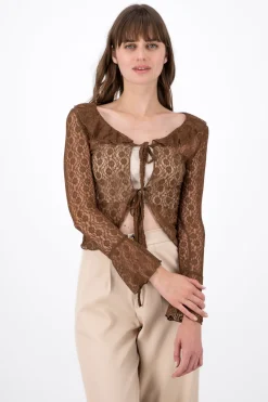 Blusa Encaje Manga Larga