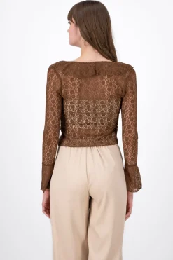 Blusa Encaje Manga Larga