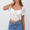 Blusa encaje tipo corset