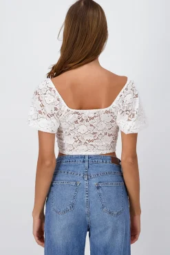 Blusa encaje tipo corset