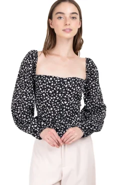 Blusa estampada botones