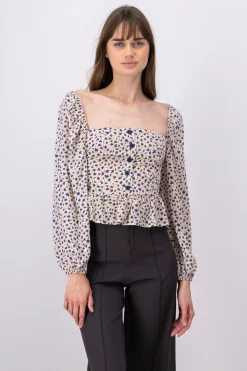 Blusa estampada botones