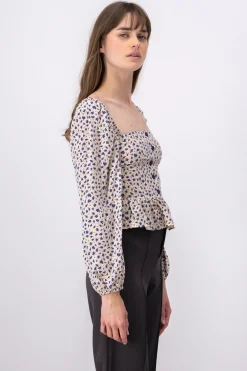 Blusa estampada botones