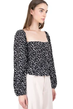 Blusa estampada botones