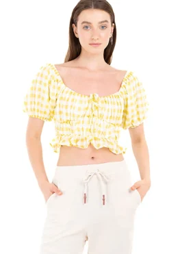 Blusa estampado gingham