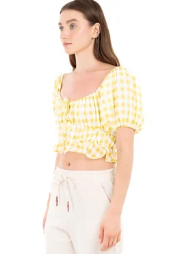 Blusa estampado gingham