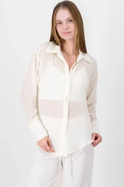 Blusa gasa manga larga con botones Hypsters